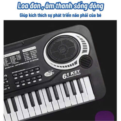 Đàn Điện Tử 61 Phím Kèm Mic Cho Bé Quà Tặng Giáo Dục Cho Trẻ - HÀNG CHÍNH HÃNG MINIIN