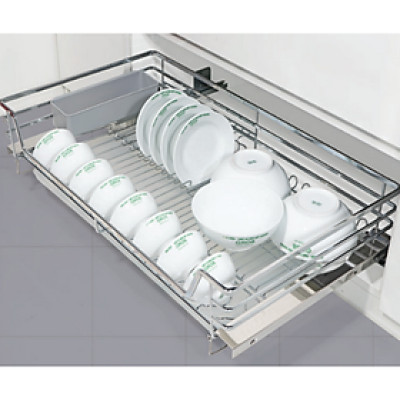 Kệ Đựng Bát Đĩa Đa Năng Inox Nan Dẹt Grob - Hàng Chính Hãng