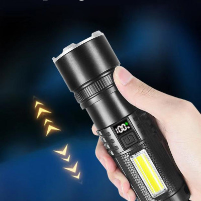 Đèn Pin Siêu Sáng LS-S56 Cầm Tay 4 Chế Độ Sáng Sạc Sạc Nhanh Type C Chiếu Sáng Khoảng Cách Lên Đến 2000m Tích Hợp Đèn COB Tích Hợp Làm Pin Dự Phòng