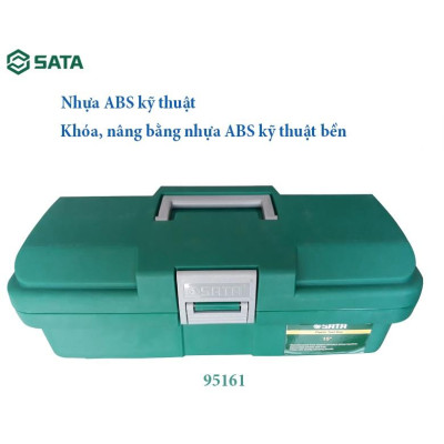 Thùng đựng đồ nghề nhựa 15inch Quy cách: 385 x 202 x 140mm SATA 95161