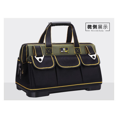 Túi đựng đồ nghề cao cấp đế nhựa chống vỡ, vải 3 lớp chống đam thủng màu xanh đen