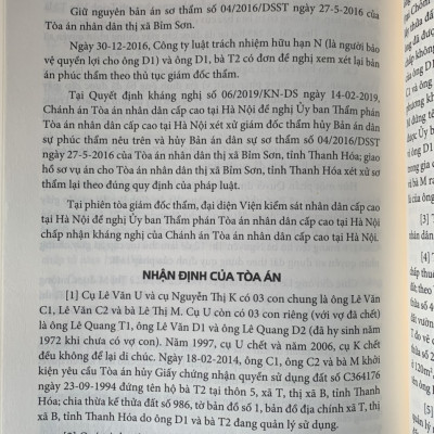 Án lệ Việt Nam - Phân tích và luận giải, tập 1 từ án lệ 01 đến án lệ 43 (tái bản lần thứ hai)