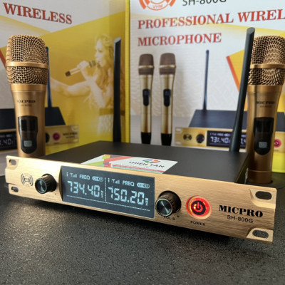 Micro Không Dây SH800G - Karaoke Gia Đình  - Sóng UHF - Âm thanh chuẩn - Hàng Chính Hãng