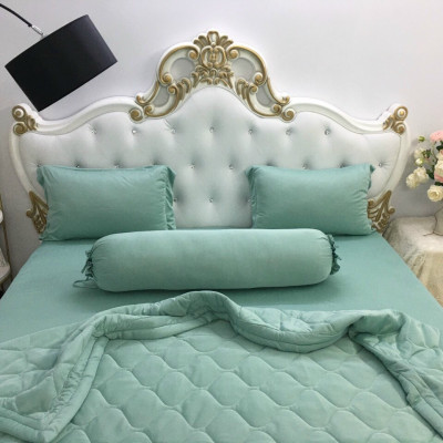 Bộ drap thun Hàn Quốc loại 1 có mền 5 món ( 1 drap + 1 chăn chần bông + 3 áo gối) đủ size
