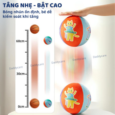 Bóng vải đồ chơi cho bé sơ sinh, bóng nảy đàn hồi Mideer Silent Bouncy Ball