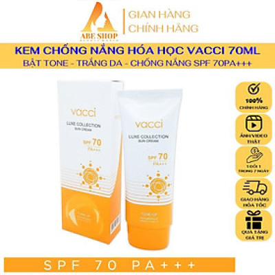 Kem Chống Nắng VACCI Dành Cho Mặt & Toàn Thân - LUXE COLLECTION SUN CREAM SPF70 PA+++ 70ML