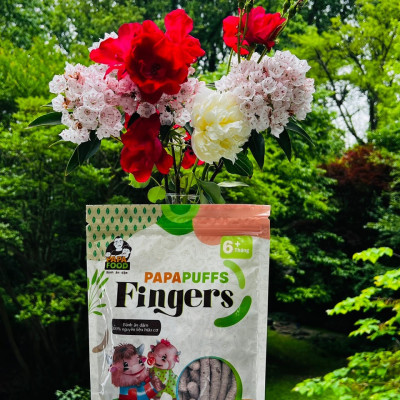 Bánh ăn dặm PAPAFOOD PAPAPUFFS FINGERS - 100% Nguyên Liệu Hữu Cơ - Gói 50g