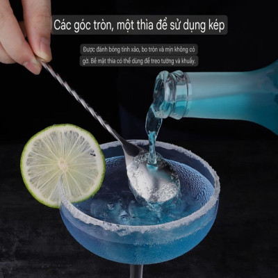 Bộ 2 thìa khuấy 2 đầu inox cao cấp