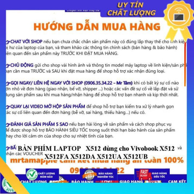 BÀN PHÍM LAPTOP  X512 dùng cho Vivobook X512 X512FA X512DA X512UA X512UB - Hàng Nhập Khẩu New Seal