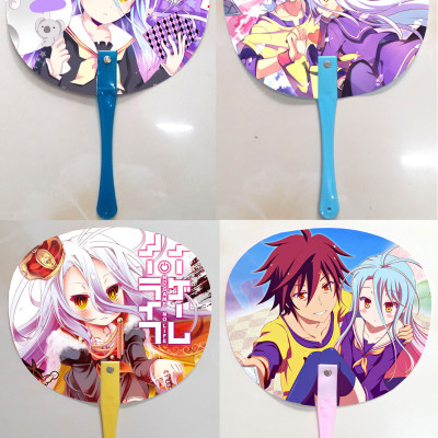 Qụat cầm tay in ảnh 2 mặt khác nhau No Game, No Life