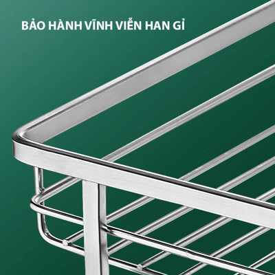 Giá gia vị inox 304 cho tủ bếp bảo hành vĩnh viễn han gỉ 3 tầng để đồ
