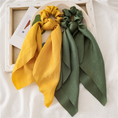 Dây buộc tóc Scrunchies lụa bóng dáng dài dễ thương HD80