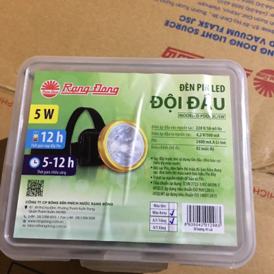 Đèn Pin LED Đội đầu Chính Hãng Rạng Đông Model: LED PDD02L 3W