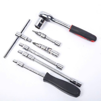 Bộ Dụng Cụ Mở Bu Lông Ốc Vít Sửa Chữa Ô Tô Xe Máy Đa Năng (46 Chi Tiết, Mạ Chrome, Chuẩn 1.4 Inch) - HÀNG CHÍNH HÃNG MINIIN