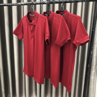 Áo Phông PoLo có cổ , Vải Mặc Mát Áo Thun Có Cổ Cá Sấu 4 Chiều Đỏ Đô