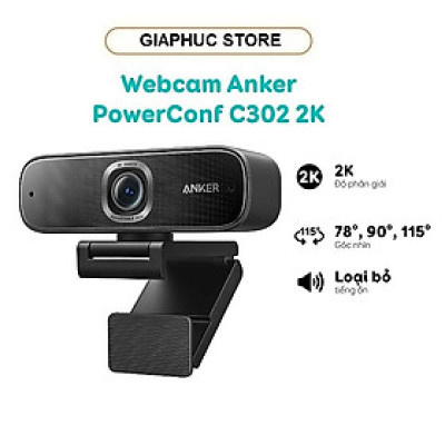 Webcam Anker PowerConf C302 A3362 - Hàng chính hãng