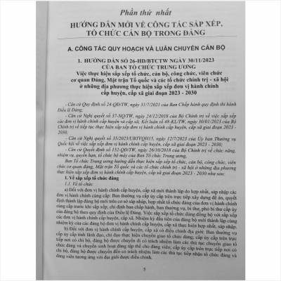 Cẩm Nang Công Tác Đảng – Quy Định Nhiệm Vụ, Mối Quan Hệ Công Tác Của Đảng Bộ, Chi Bộ Cơ Sở - V2401D