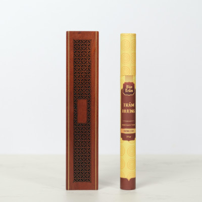 Trầm Thanh Cao Cấp 20cm – Hộp Vàng 20g – Bảo Trầm | Hương Trầm Tự Nhiên – Sạch – Thư Giãn