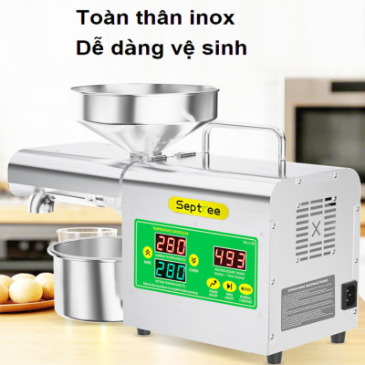 Máy ép dầu ăn thực vật chuyên dụng dùng trong gia đình thương hiệu Septree X3S - Công suất 800W - Hàng Chính Hãng