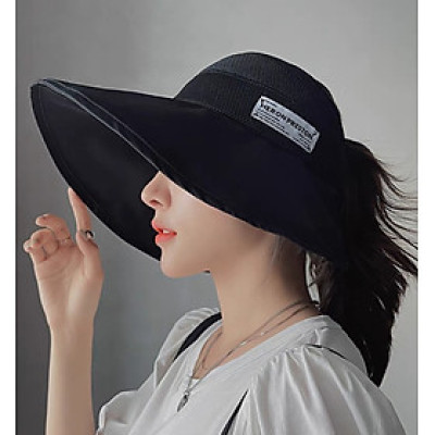 Nón đi biển đẹp rộng vành nữ mũ chống nắng UV lưỡi trai tenic chất liệu vải dona22032003