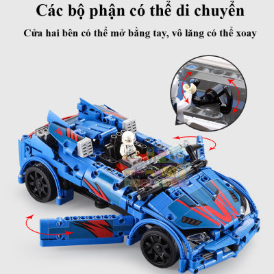 Đồ Chơi Điều Khiển Từ Xa 4 Chế Độ, Đồ Chơi Mô Hình, Bộ Đồ Chơi Lắp Ghép Xếp Hình Xe Đụng Crash Racing Với 585 Chi Tiết.