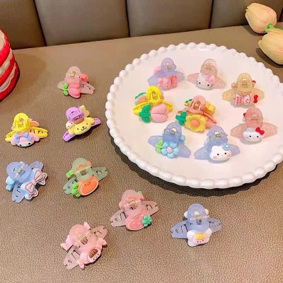 Set 10 Kẹp Càng Cua gắn charm Siêu Xinh Cho Bé - kẹp tóc đuôi ngựa bé gái - phụ kiện tóc cưng xỉu