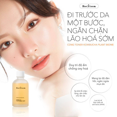 Bộ Đôi Cấp Ẩm & Dưỡng Trắng Da Herbloom Cân Bằng Da Chống Lão Hoá Da [Toner 150ml + Serum 50ml]