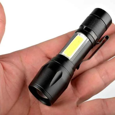 Đèn Pin Cầm Tay DP01 Gồm 4 Chế Độ Chiếu Xa 200m, Đèn Pin Mini DP03 Có 3 Chế Độ Sáng Chính Hãng D Danido, Có COB Led thân