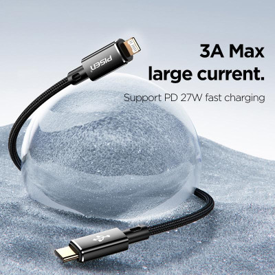 Cáp Sạc Nhanh Pisen Quick Platinum Lightning USB-C 1m