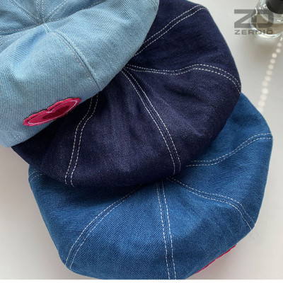 Mũ Nồi Nữ Denim, Nón Beret Phong Cách Hàn Quốc MNN014