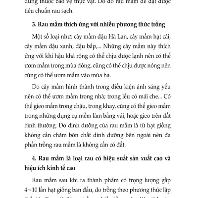 Nông Nghiệp Xanh, Sạch - Kỹ Thuật Trồng Rau Mầm