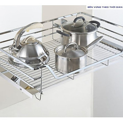 Giá xoong nồi Tundo XDCT146-4 nan dẹt ray âm giảm chấn âm tủ Boss 