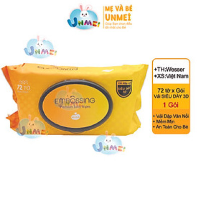 Khăn giấy ướt cao cấp Wesser 80 tờ/72 tờ