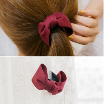 Set 2 kẹp tóc phong cách Hàn Quốc - Kẹp tóc đuôi ngựa - Bộ 2 kẹp tóc nơ xoắn ( giao 2 màu khác nhau) 