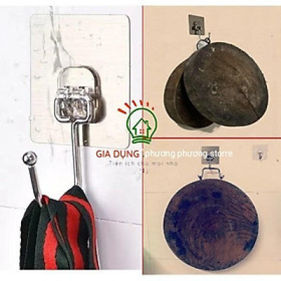 MÓC DÁN TƯỜNG INOX 304 DÁN CHẢI TREO DAO, THỚT, TREO ĐỒ DÙNG ĐA NĂNG SIÊU DÍNH