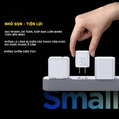 Sạc Nhanh Pisen Quick - Mr White Tiny USB-C 30W
