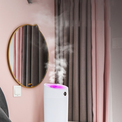 Máy phun sương tạo ẩm cỡ lớn Rhino H801 3000ml, 2 lõi phun, tích hợp đèn 7 màu, dung tích lớn cho không gian rộng - Hàng chính hãng