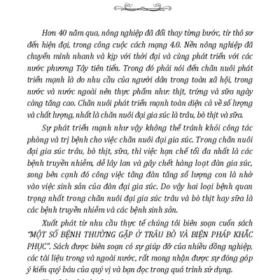Nông Nghiệp Xanh, Sạch - Một Số Bệnh Thường Gặp Ở Trâu Bò Và Biện Pháp Khắc Phục