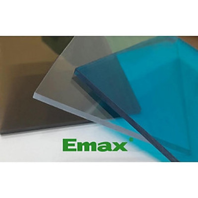 Tấm poly đặc Emax 2,4ly, khổ rộng 2,1m - tấm lợp lấy sáng - tấm nhựa trong suốt