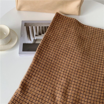 Khăn choàng - Khăn len quàng cổ cho nữ mềm và ấm, họa tiết kẻ caro phong cách Hàn Quốc cổ điền thời trang