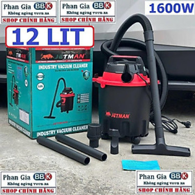 Máy Hút Bụi Cầm Tay JETMAN 12L, Máy Hút Bụi Công Nghiệp 1600W, Hút Bụi Cầm Tay 100% Dây Đồng, Bảo Hành 1 Năm