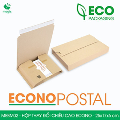 MEBM02 - 25x17x6 cm - 60 hộp carton thay đổi chiều cao siêu tiết kiệm - Hộp đóng sách, hộp gói hàng