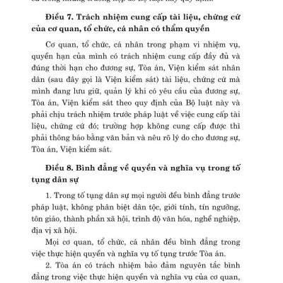 Bộ luật Tố tụng Dân sự ( Hiện hành) (sửa đổi, bổ sung năm 2019, 2020,2022,2023) - bản in 2024