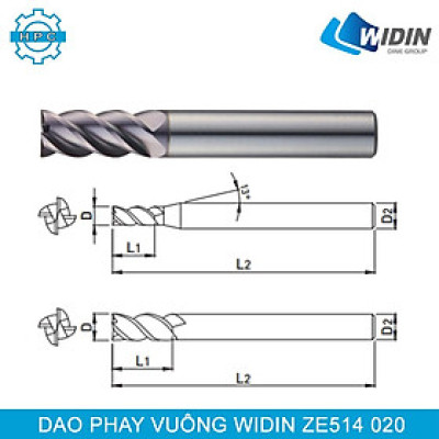 Dao phay vuông Widin ZE514 020