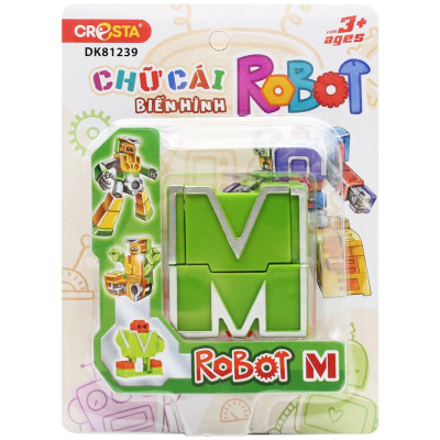 Đồ Chơi Lắp Ráp Biến Hình Robot Chữ Cái M - Cresta DK81239