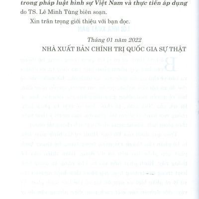 Hình Phạt Tiền Trong Pháp Luật Hình Sự Việt Nam Và Thực Tiễn Áp Dụng (Sách Chuyên Khảo)