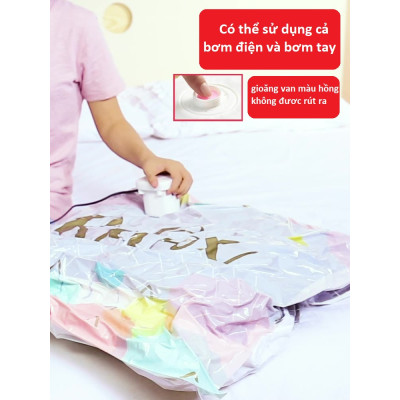 Túi Hút chân không đựng quần áo [MẪU MỚI 2024], túi đựng chăn màn mền gấp gọn, chống mốc.