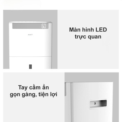Máy Hút Ẩm Xiaomi New Widetech 60L Kết Nối App Phù Hợp Không Gian 120 m2 Công Suất 850 W - Hàng Nhập Khẩu