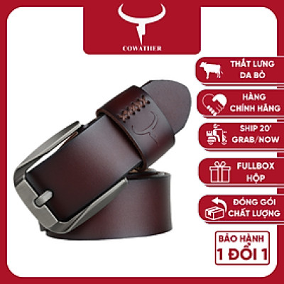 Thắt Lưng Da Bò Chính hãng COWATHER XF008 Nâu