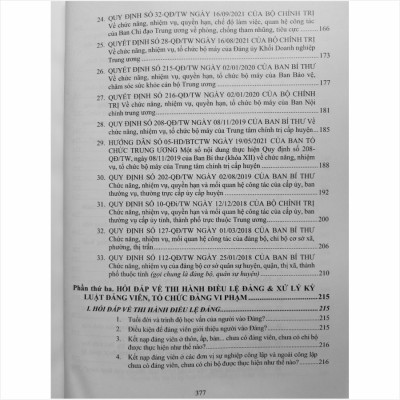 Cẩm Nang Công Tác Đảng – Quy Định Nhiệm Vụ, Mối Quan Hệ Công Tác Của Đảng Bộ, Chi Bộ Cơ Sở - V2401D